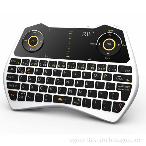 Rii I28 2.4GHz Wireless Keyboard Mini Air Fly Mouse with Audio for Android TV Box